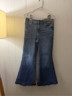 American Eagle Next Level Stretch Dark Wash Flare Jeans Size 14 Short